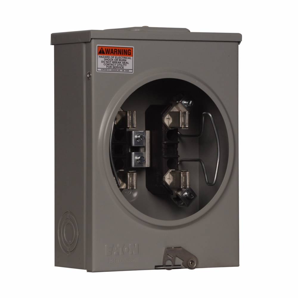 EATON Cutler-Hammer 1004326DCH 3-Wire 1-Position Residential Service Single Meter Socket, 600 VAC, 150 A, 1 Phase