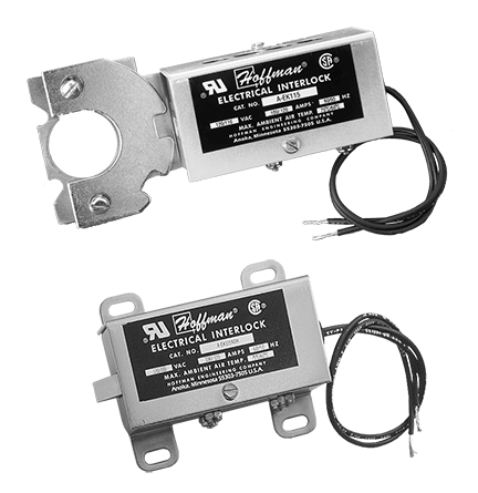 Hoffman AEK230 A80 AEK Style Electrical Interlock, For Use With Hoffman NEMA 12 Door Latching Mechanism Enclosures, 240 VAC, 60 Hz, 0.05/0.32A, Steel