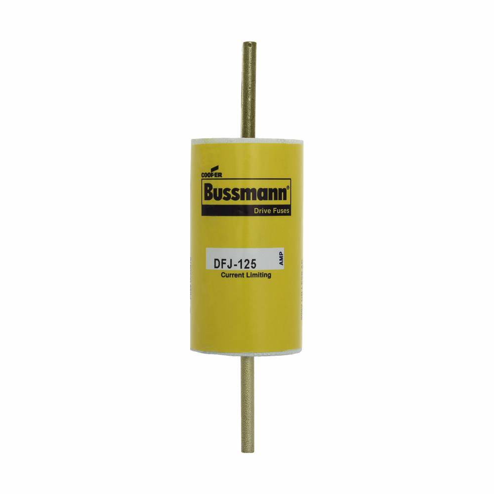 Bussmann DFJ-125 Current Limiting High Speed Fuse, 125 A, 600 VAC/450 VDC, 100/200 kA Interrupt, J Class, Cartridge Body