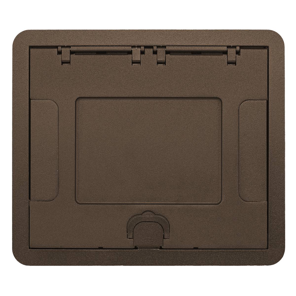 Wiring Device-Kellems SystemOne ScrubShield® 610GCCVRBRZC Recessed Surface Style Standard Floor Box Cover With Insert, 11-1/2 in L x 10 in W, Cast Aluminum