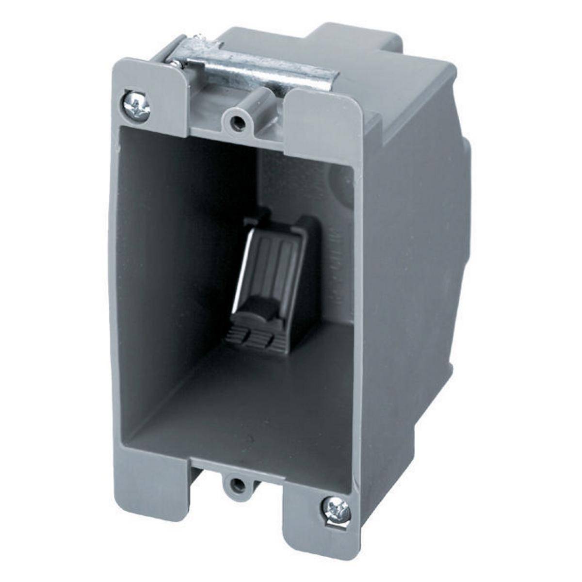 Wiring Device-Kellems HBL6079 Deep Old Work Style Molded Receptacle Box, Thermoplastic, 18 cu-in Capacity, 1 Gangs, 3.281 in L x 2.188 in W x 2.5 in H