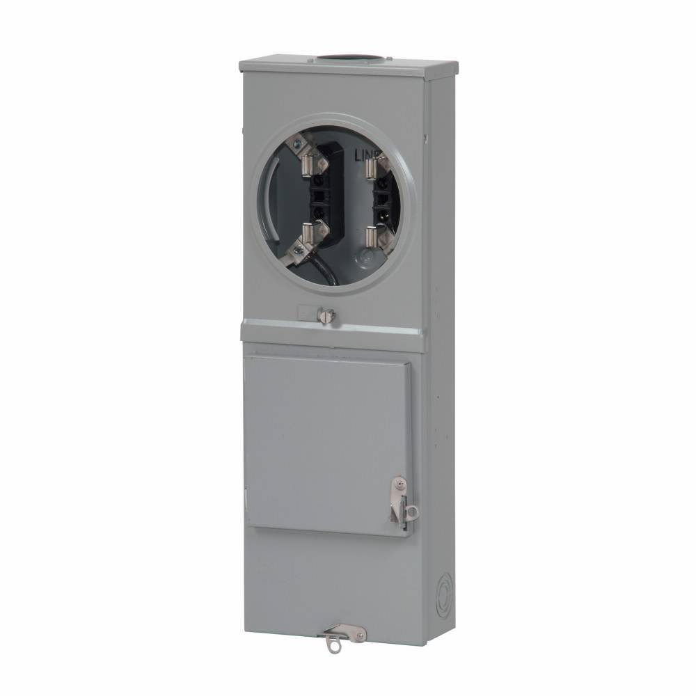 EATON 1009079CH 1-Socket 3-Wire Meter Pedestal With Main Breaker, 240 VAC, 100 A, 1 Phase