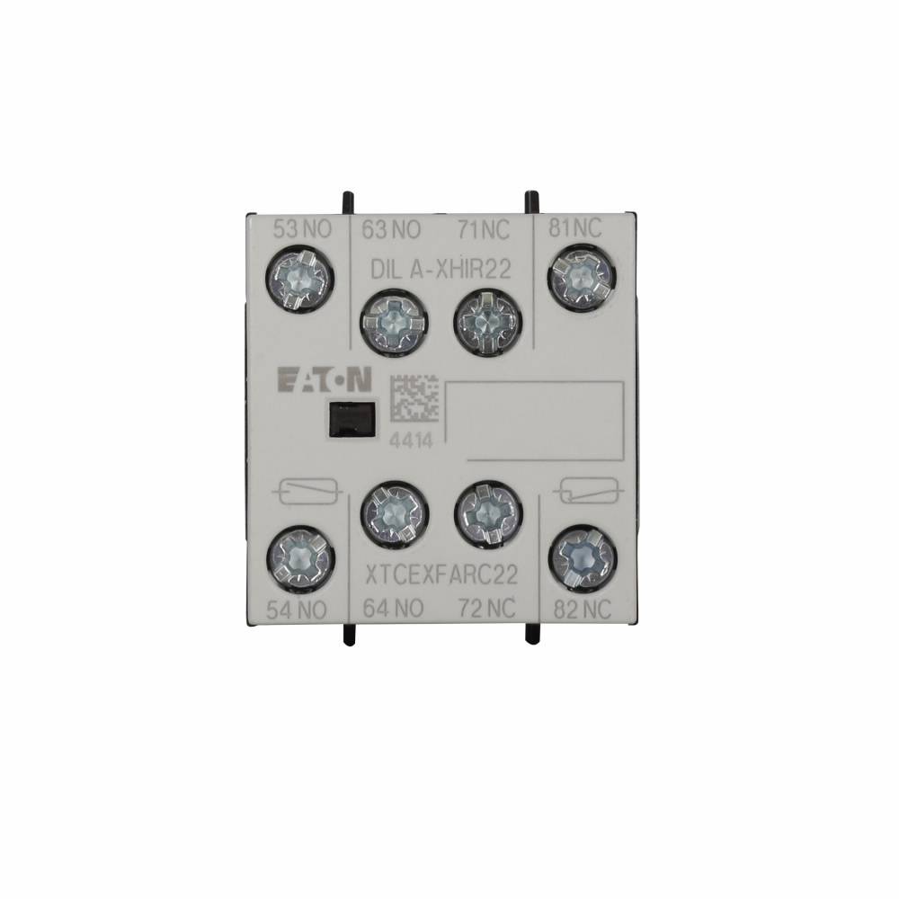 EATON XTCEXFARC22 4-Pole Electronic Auxiliary Contact, 600 VAC, 1.5 to 10 A, 4 Contacts