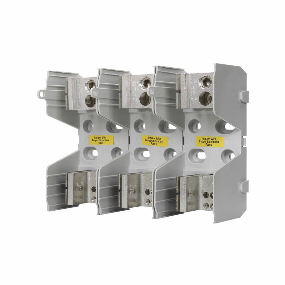Edison JM60400-3MW26 JM600 Fuse Block, 600 VAC, 225 to 400 A, J Class, 6 AWG to 350 kcmil Wire, 3 Poles