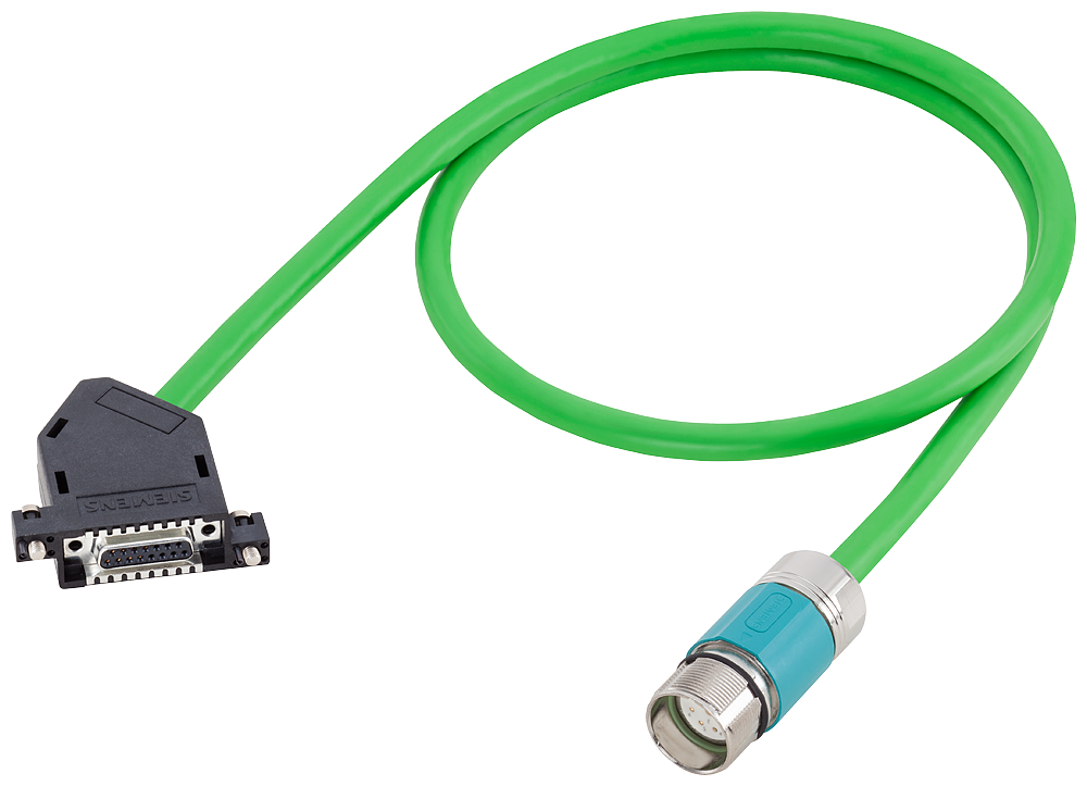 Siemens MOTION-CONNECT® 500 6FX50022AD041BA0 Pre-Assembled Extension Signal Cable, 30 V, (12) (10) 0.14, (2) 0.5 sq-mm, 10 m L