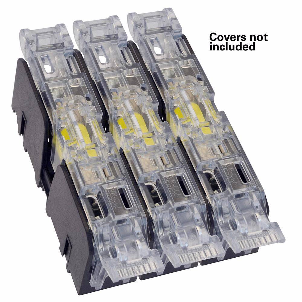 Bussmann BMM603-3S Supplemental Modular Ferrule Fuse Block, 600 V, 30 A, 18 to 11 AWG Wire, 3 Poles