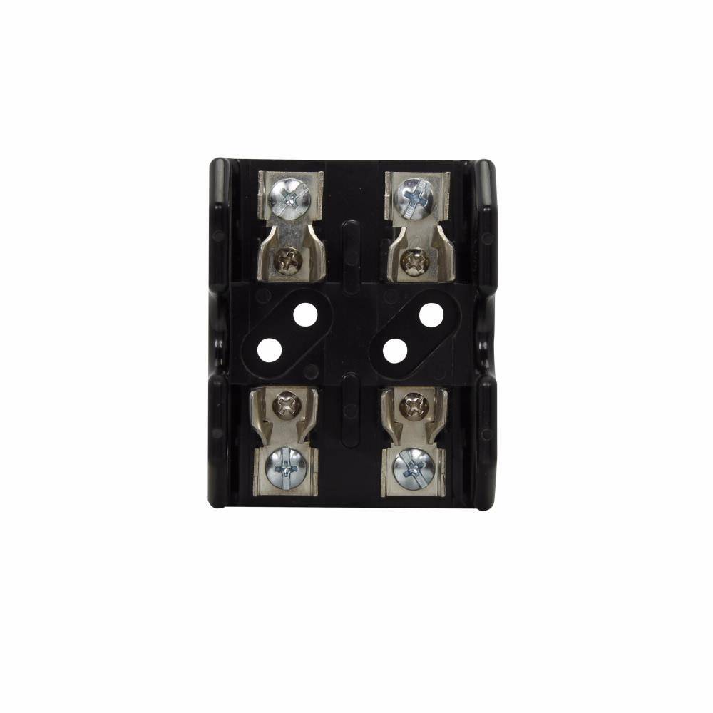 Edison T60030-2SR Open Style Fuse Block, 600 VAC/VDC, 1/2 to 30 A, T Class, 18 to 10 AWG Wire, 2 Poles