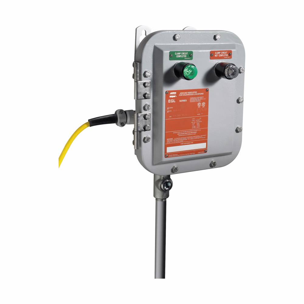 EATON Crouse-Hinds EGL210 J1 J3 Grounding Indicator, 10 to 15 A, 120 VAC, Copper-Free Aluminum