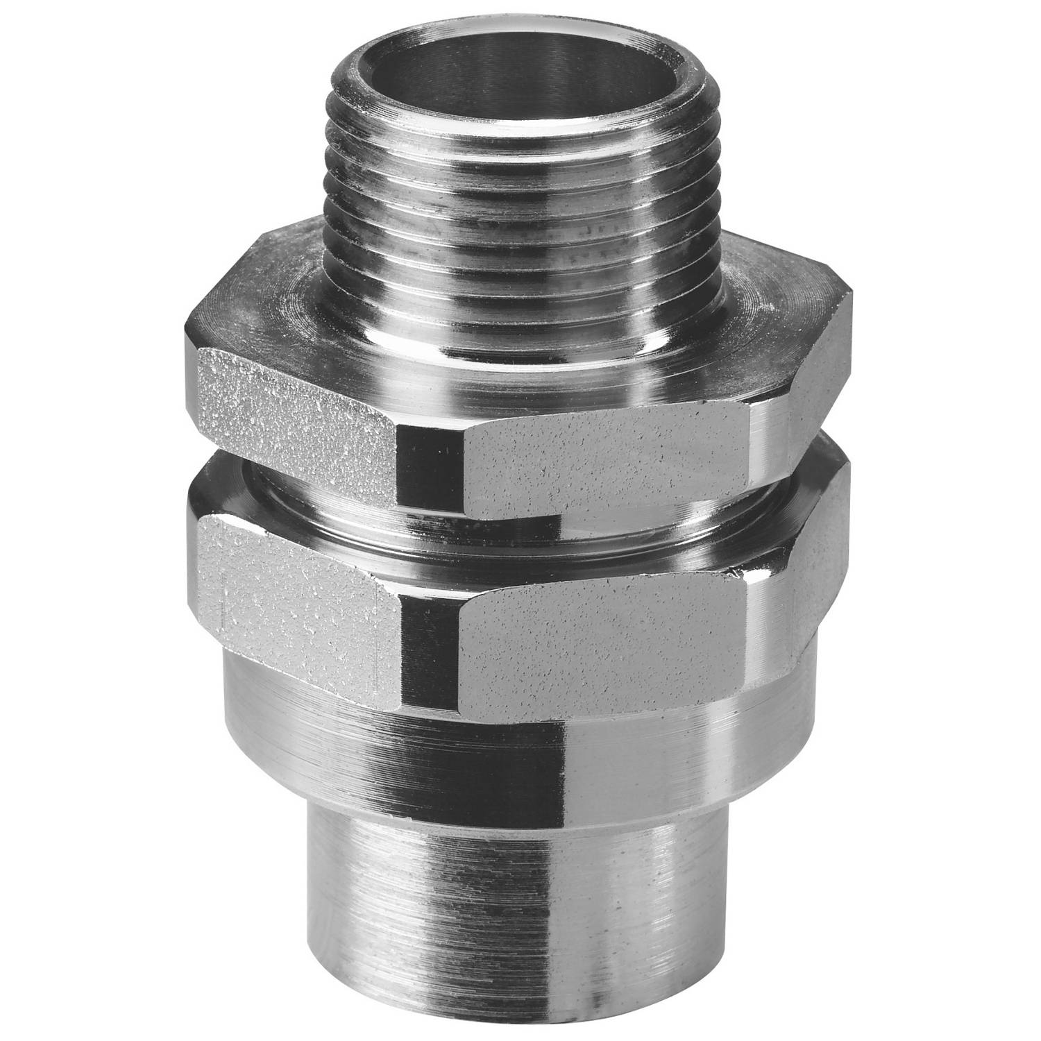 T&B® Industrial Fitting UNY-405-TB 3-Piece Coupling Dust-Ignitionproof Male Explosionproof Conduit Union, 1-1/4 in, Steel, Electro Galvanized