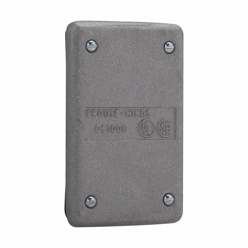Crouse-Hinds DS100G DS Series Blank Electric Box Cover With Gasket, Sheet Aluminum