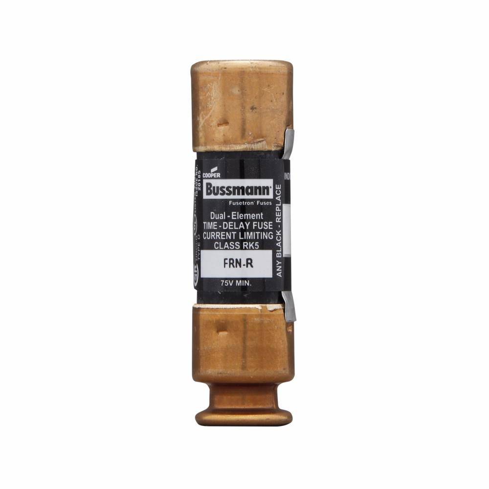 Bussmann Fusetron™ FRN-R-15ID Current Limiting Time Delay Fuse, 15 A, 250 VAC/125 VDC, 200/20 kAIC Interrupt, RK5 Class, Cylindrical Body