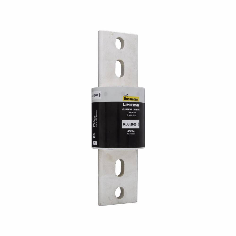 Bussmann Limitron™ KLU-2000 Current Limiting Time Delay Fuse, 2000 A, 600 V, 200 kAIC Interrupt, L Class, Cartridge Body