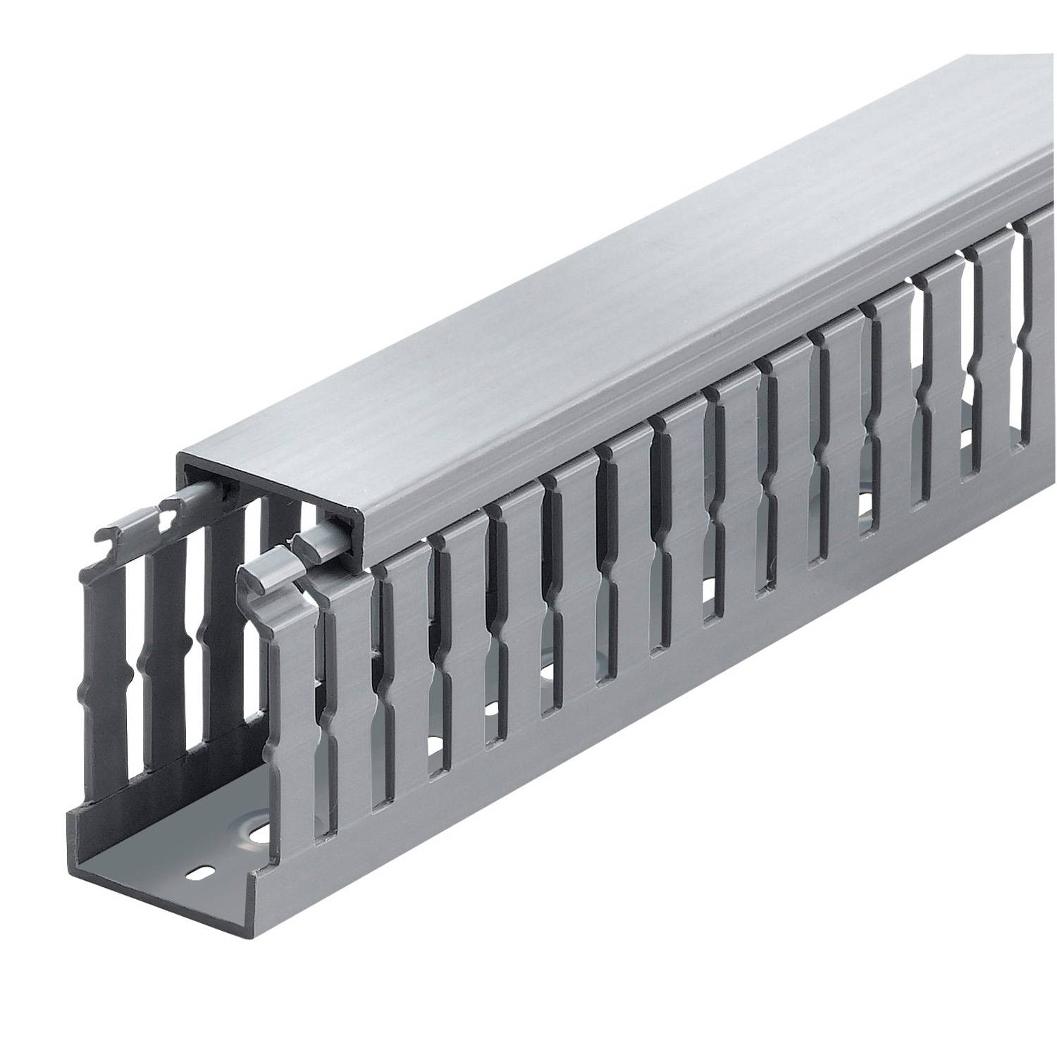 Ty-Duct® TYD1X2NPG6 Wiring Duct, 0.195 x 0.625 in Narrow Slot, 1 in W x 2 in D, PVC