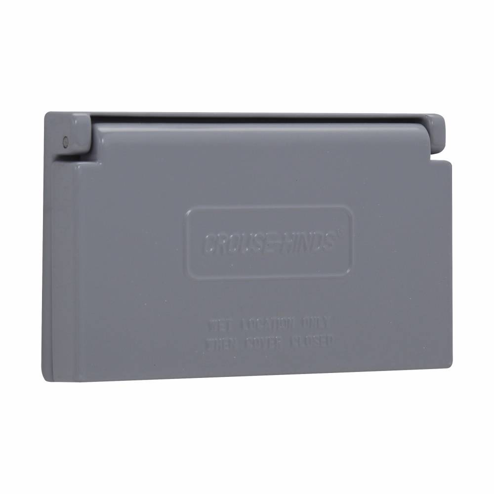 Crouse-Hinds Arrow Hart® WLGF FS Spring Door Cover, 4-9/16 in L x 2-13/16 in W, Die Cast Copper-Free Aluminum