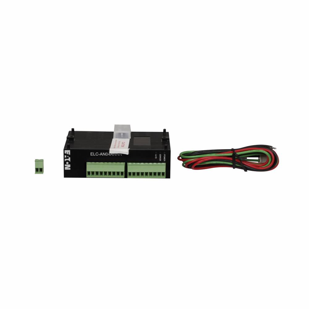 EATON ELC-AN04ANNN Right Side Bus Analog Input Module, 24 VDC, 90 mA, 4 Inputs, 12/13 bit Resolution