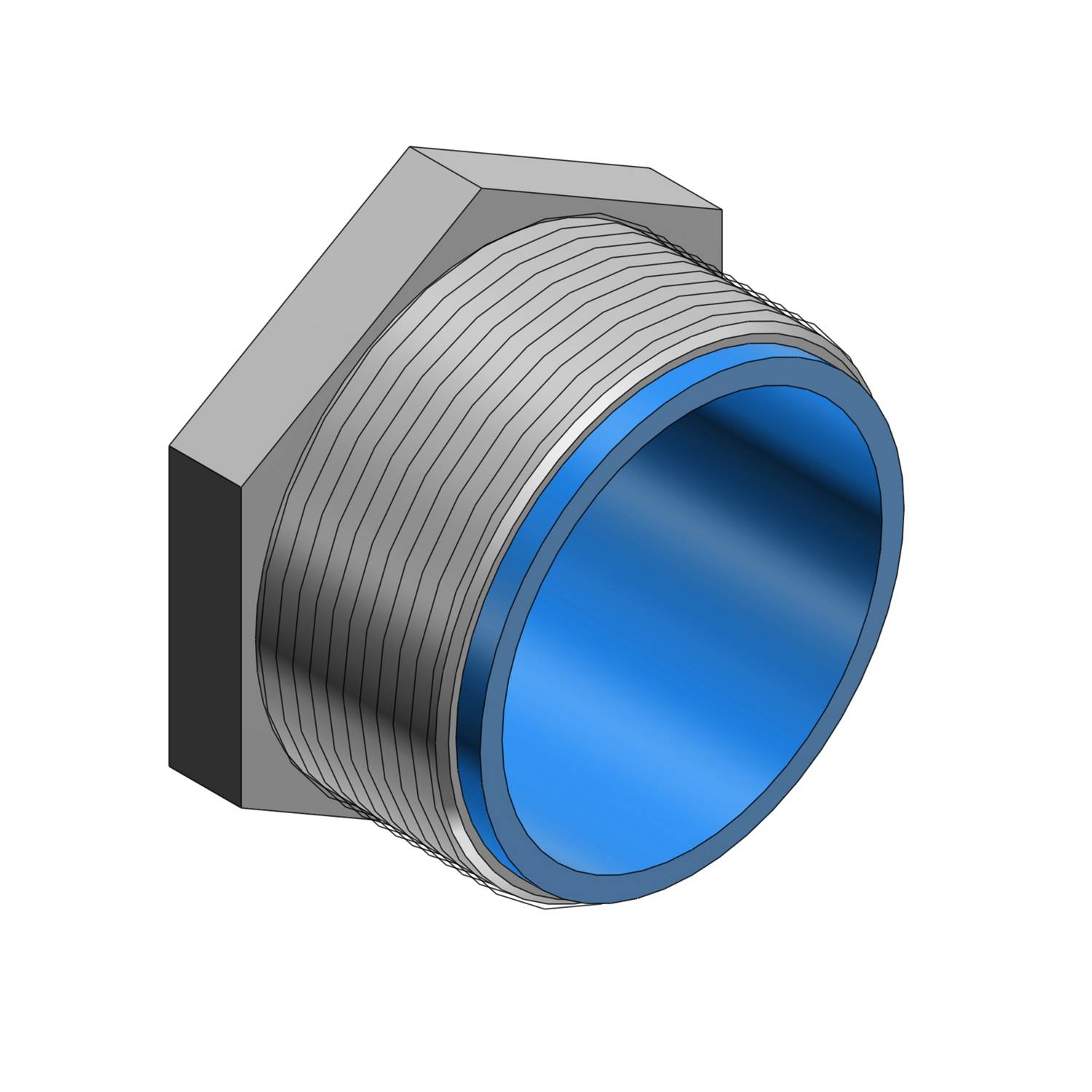 T&B® CHASE® 1942 Bushed Conduit Nipple, 1/2 in, For Use With Rigid/IMC Conduits, Steel, Chromate Coated/Electro-Zinc Plated