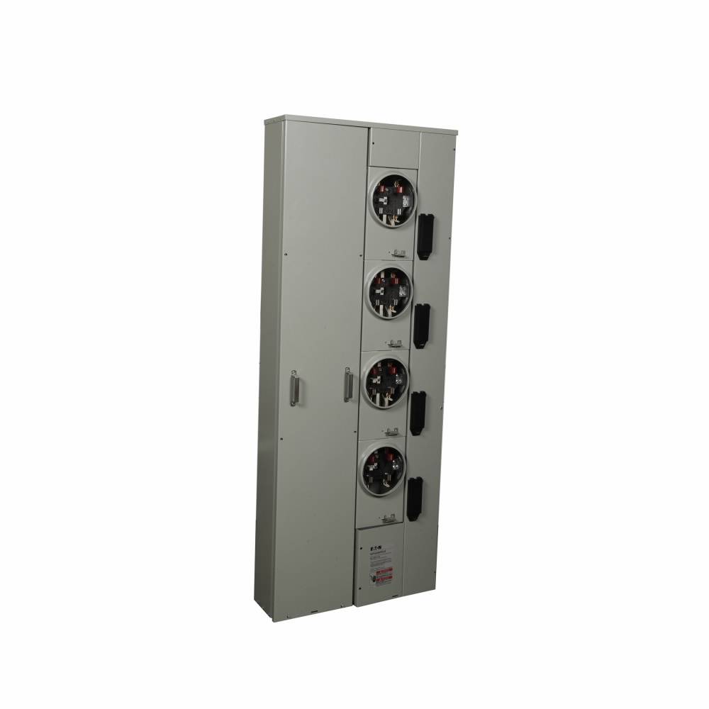 EATON 1MP4206RRLBT Group Metering Meter Pack With Horn Bypass, 200 A Self-Contained Socket, Underground Feed, 120/240 VAC, 600 A Bus