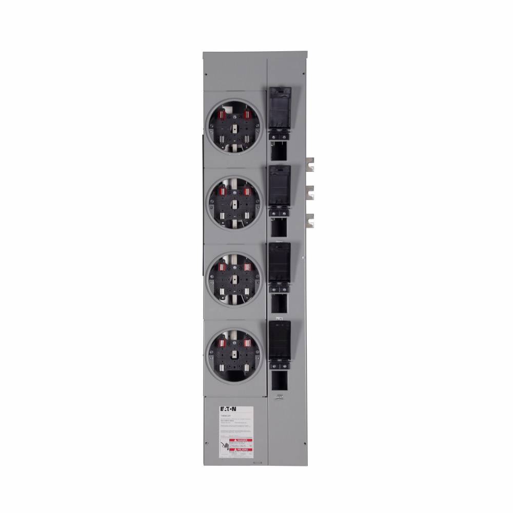 EATON 1MM412R 4-Socket Multiple Metering Meter Stack Module, 120/240 VAC, 125 A, 1 ph Phase, 4 Wires, NEMA 3R Enclosure