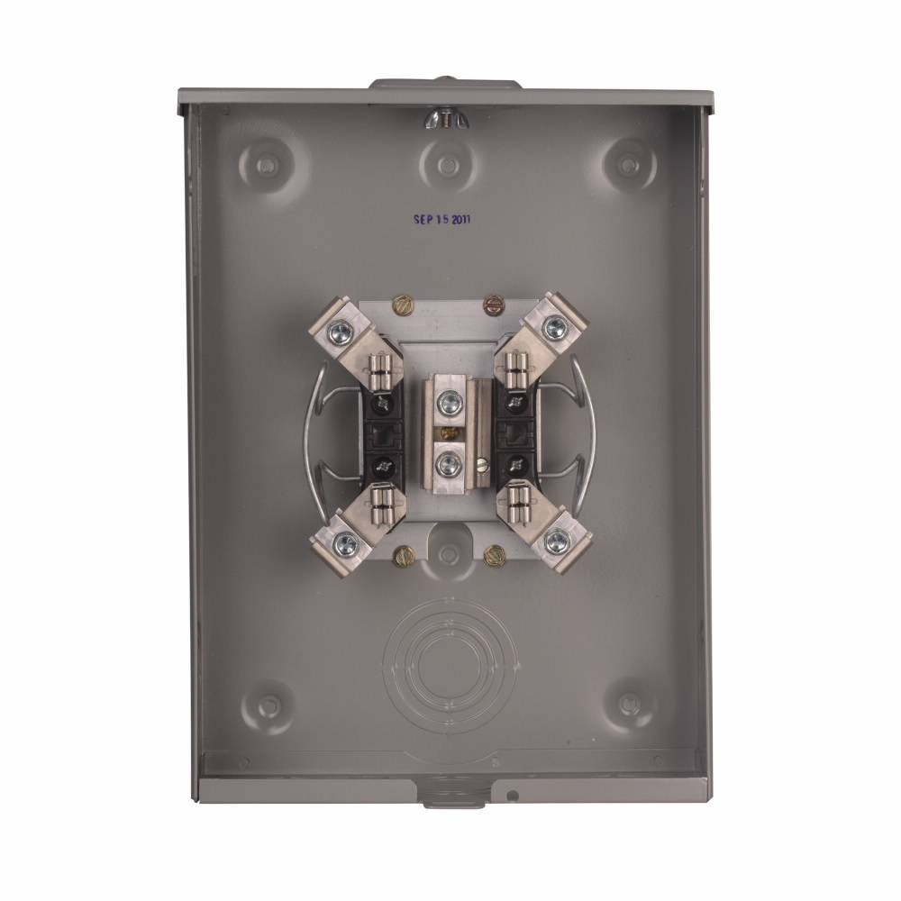 EATON Cutler-Hammer 1009928CH 3-Wire 1-Position Residential Service Single Meter Socket, 600 VAC, 200 A, 1 Phase