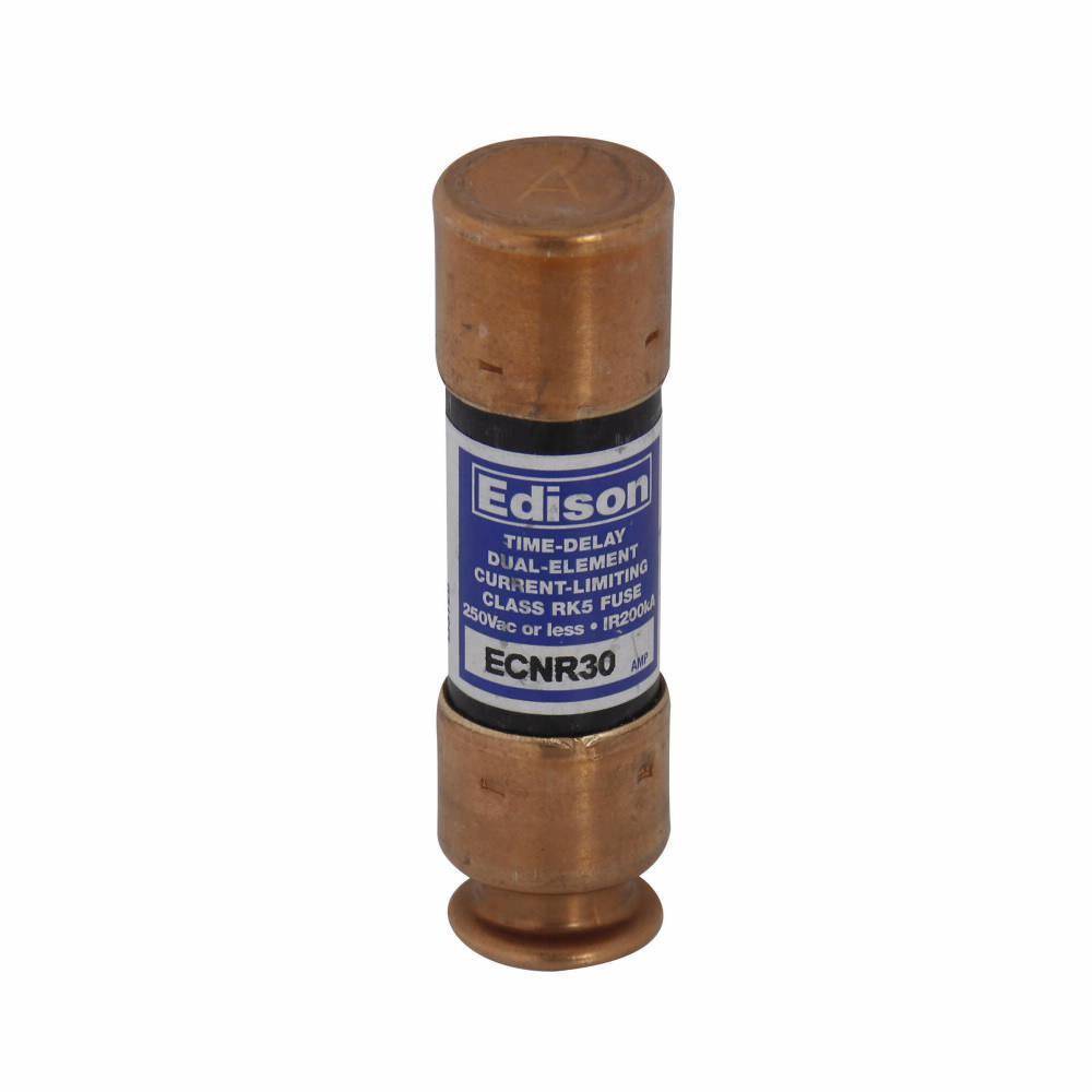 Edison ECNR.1 ECNR Current Limiting Time Delay Fuse, 0.1 A, 250 VAC/125 VDC, 200 kAIC Interrupt, Class: RK5
