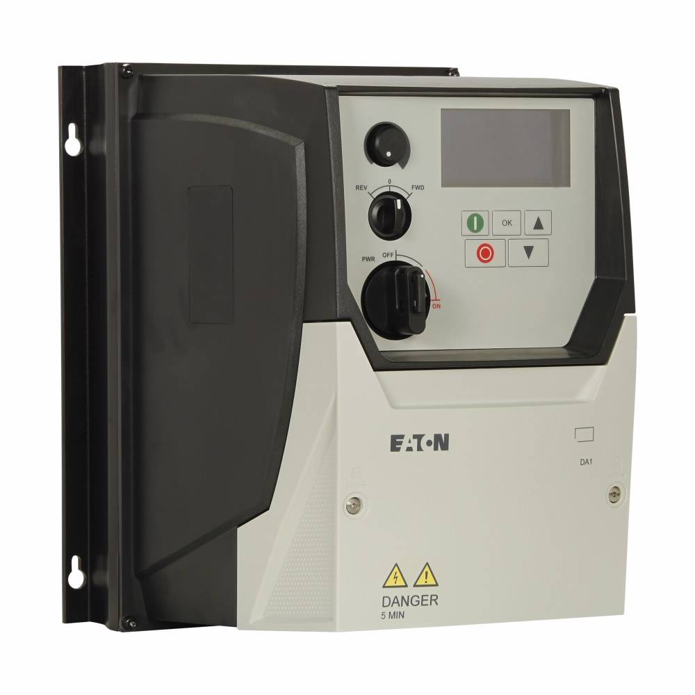 EATON PowerXL™ DA1-349D5FB-B6SC Advanced Adjustable Frequency Drive, 400 V, 9.5 A, 7-1/2 hp, 7.1 in W x 9.42 in D