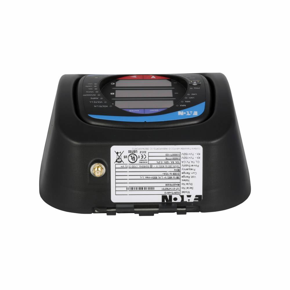 EATON IQ250SA6512 Electronic Self-Enclosed Energy Plus Meter, 90 to 400 VAC/VDC, 5 A, LED Display, Modbus RTU RS485/TCP RJ45/802.11b WiFi Communication