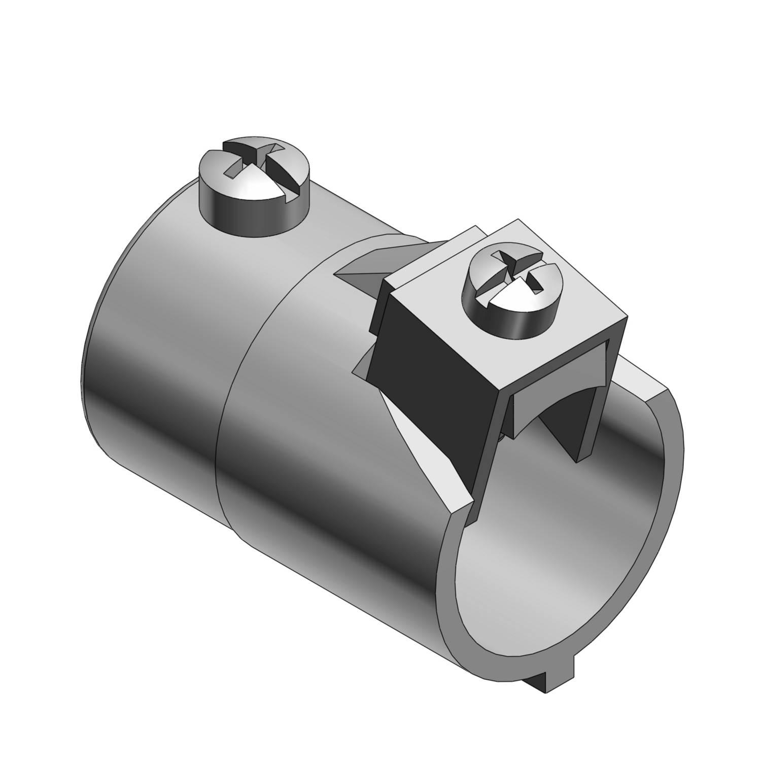 T&B® 504 Combination Conduit Coupling, 3/4 in, For Use With EMT to Flexible Conduits, Malleable Iron, Chromate Coated/Electro-Zinc Plated