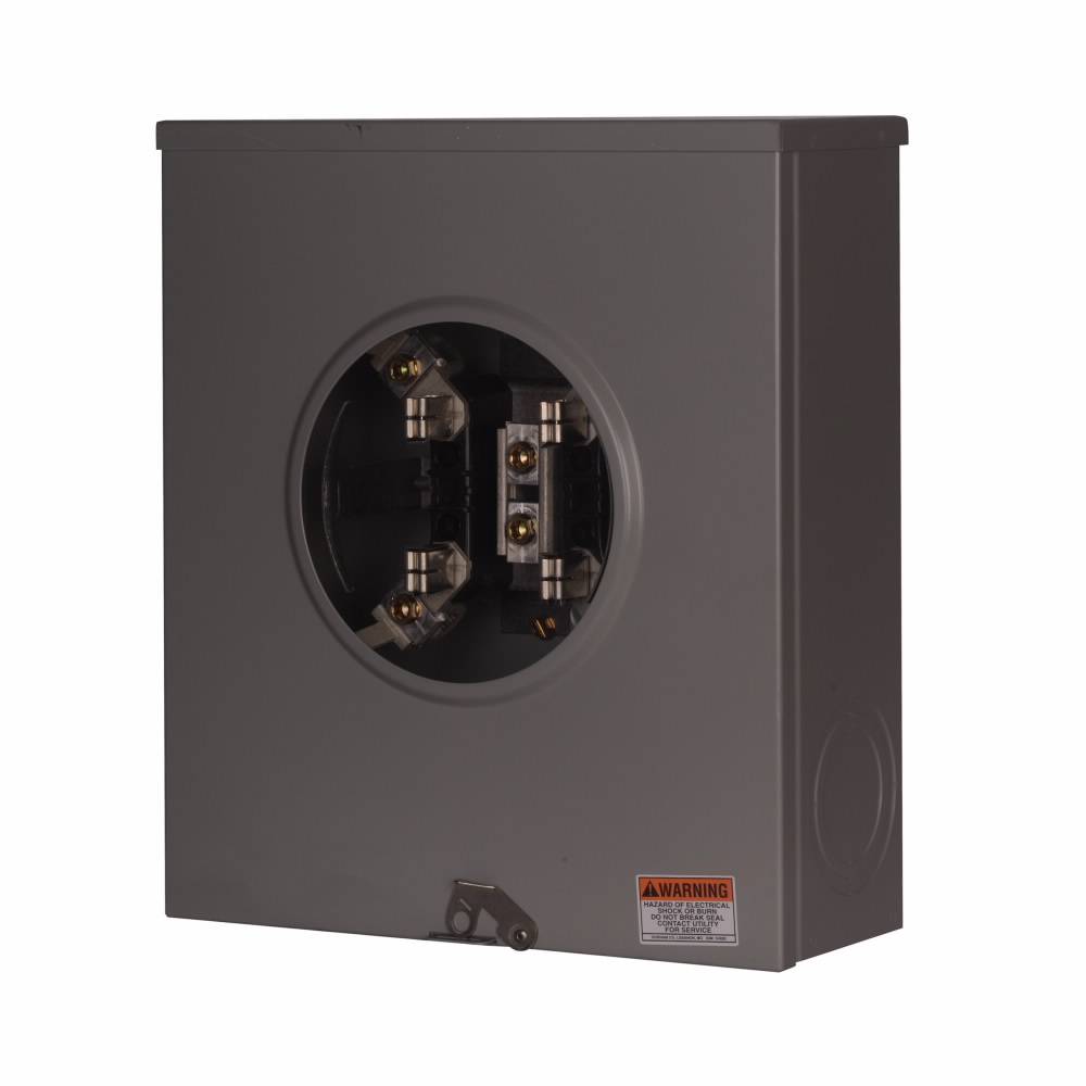 EATON 1008717CH 1-Position 3-Wire Horn Bypass Meter Socket, 600 VAC, 200 A, 1 ph Phase