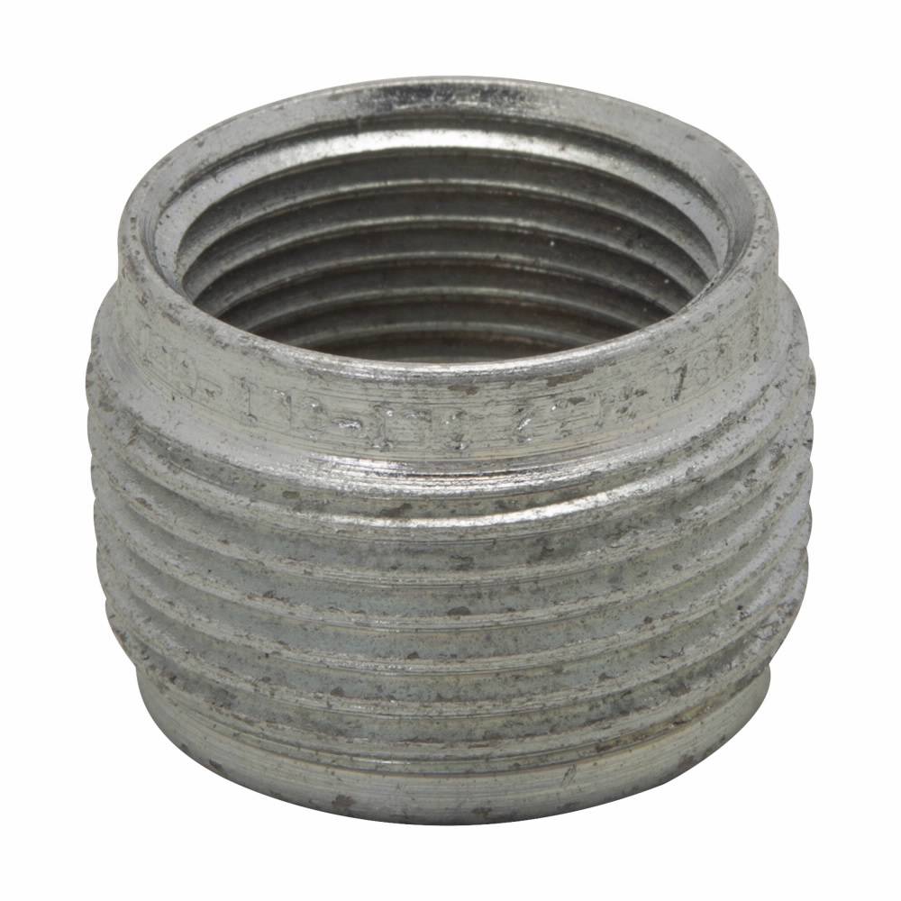 EATON Crouse-Hinds RE108 Conduit Reducer, 4 x 3 in, For Use With Threaded Heavy Wall Conduit System, Feraloy® Iron Alloy, Aluminum Acrylic Painted/Electro-Galvanized