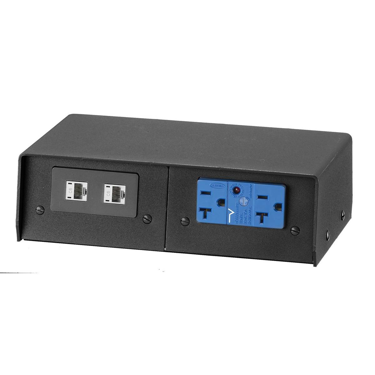 Wiring Device-Kellems FR480BKA Standard Pedestal Service Fitting, 78 cu-in Capacity, For Use With PT27A/PT7XC Through Floor Fitting, Fire Rated Poke Through, Composite