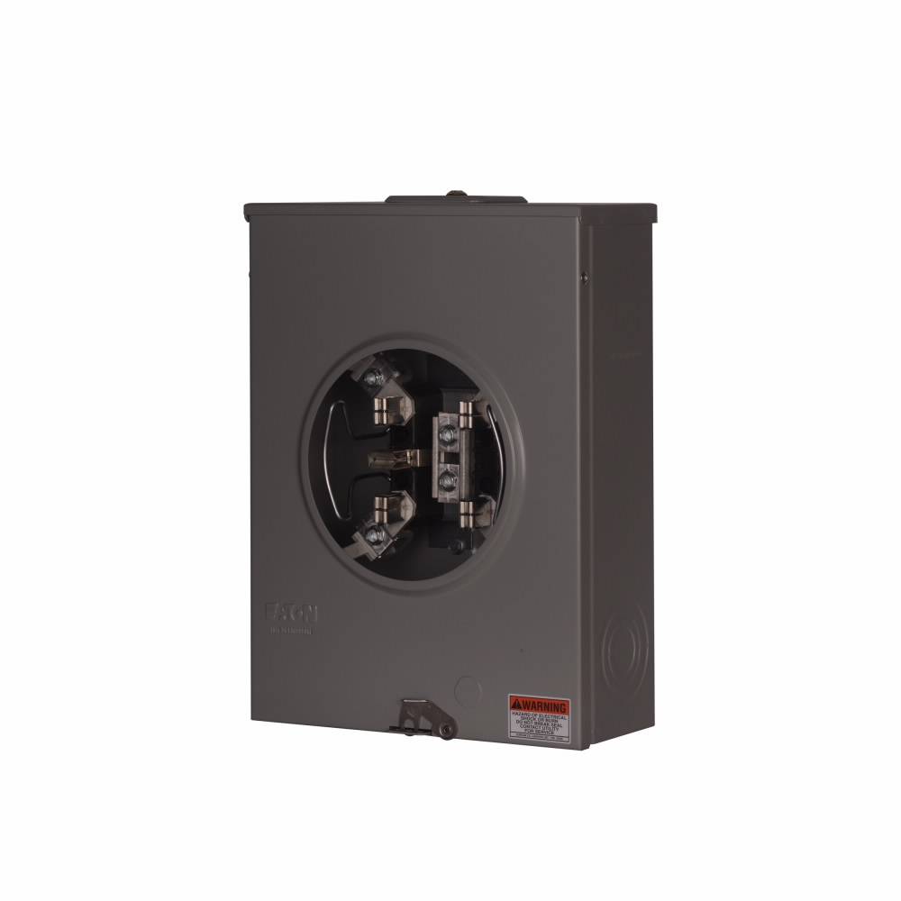 EATON 1003878ACH 1-Position 3-Wire Horn Bypass Triplex Meter Socket, 600 VAC, 200 A, 1 ph Phase