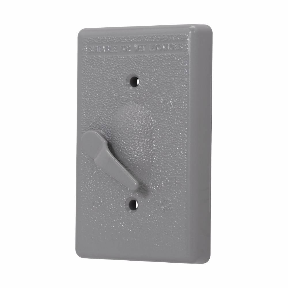Crouse-Hinds TP7280 Toggle Switch Weatherproof Outlet Cover With Gasket, Stamped Aluminum