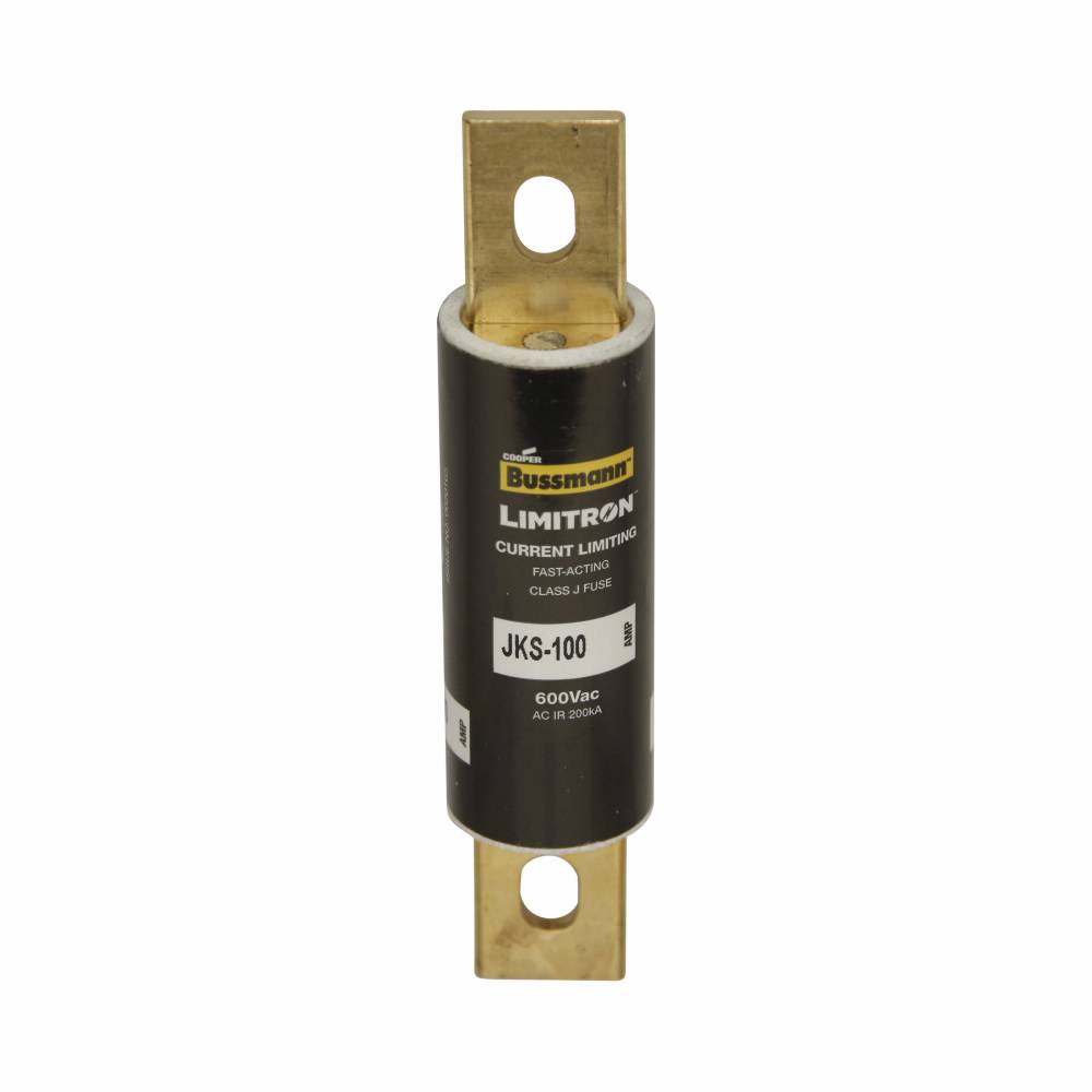 Bussmann Limitron™ JKS-100 Current Limiting Fast Acting Fuse, 100 A, 600 V, 200 kAIC Interrupt, J Class, Cartridge Body