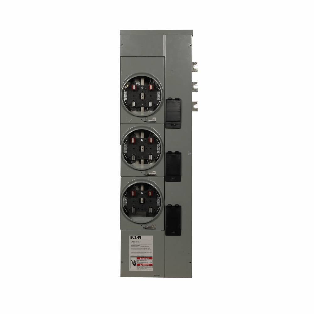 EATON 1MM312RRL 3-Socket Multiple Metering Meter Stack Module, 120/240 VAC, 125 A, 1 ph Phase, NEMA 3R Enclosure