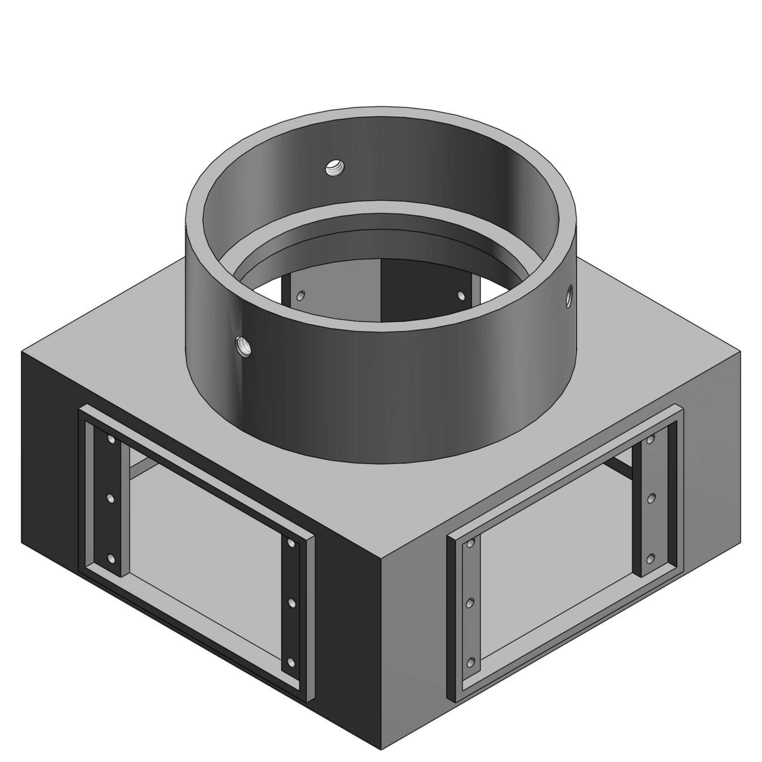 T&B® FSMG-TB Type FS Multi-Gang Shallow Style Device Box, Die Cast Aluminum, 4 Outlets