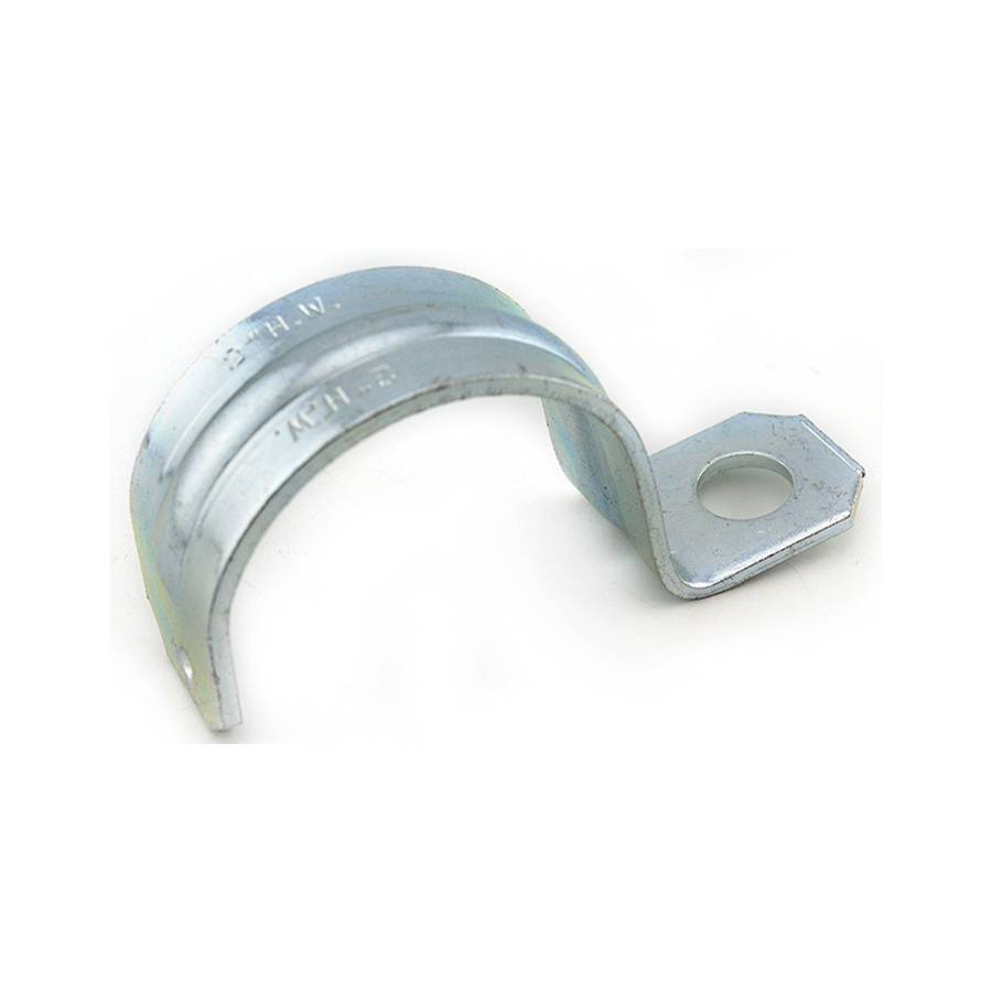 Bridgeport® 906-S 1-Hole Pipe Strap, 2 in, For Use With IMC/Rigid Conduit, Steel, Electro-Plated Zinc