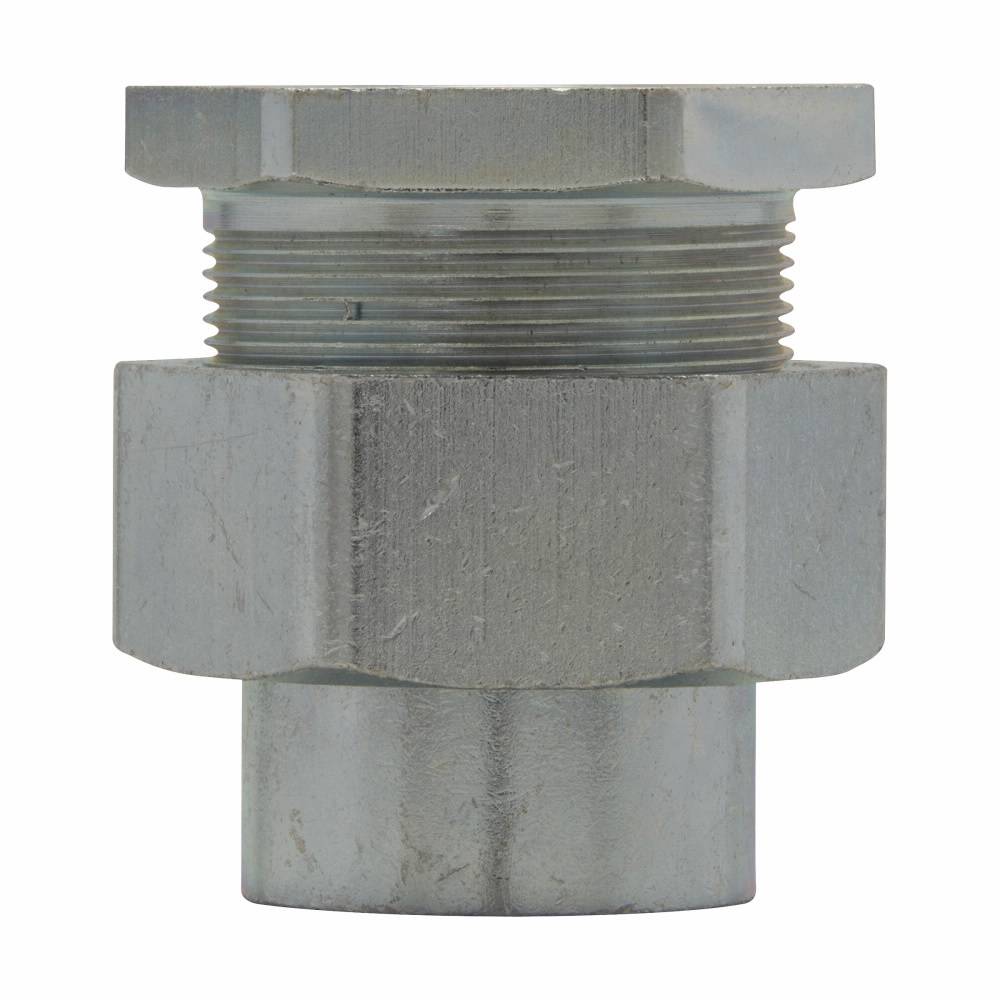 EATON Crouse-Hinds UNF105 Dust-Ignitionproof Explosionproof Female Conduit Union, 1/2 in, Steel, Electro-Galvanized