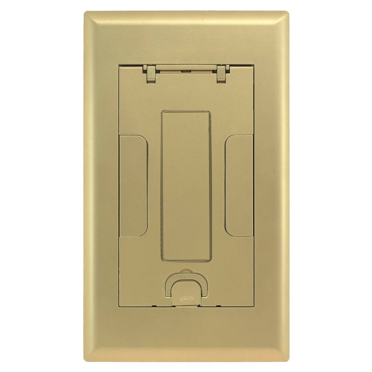 Wiring Device-Kellems SystemOne ScrubShield® 2GAFBCVRBRSC Surface Style Standard Floor Box Cover With Insert, 15 in L x 8-3/4 in W, Cast Aluminum