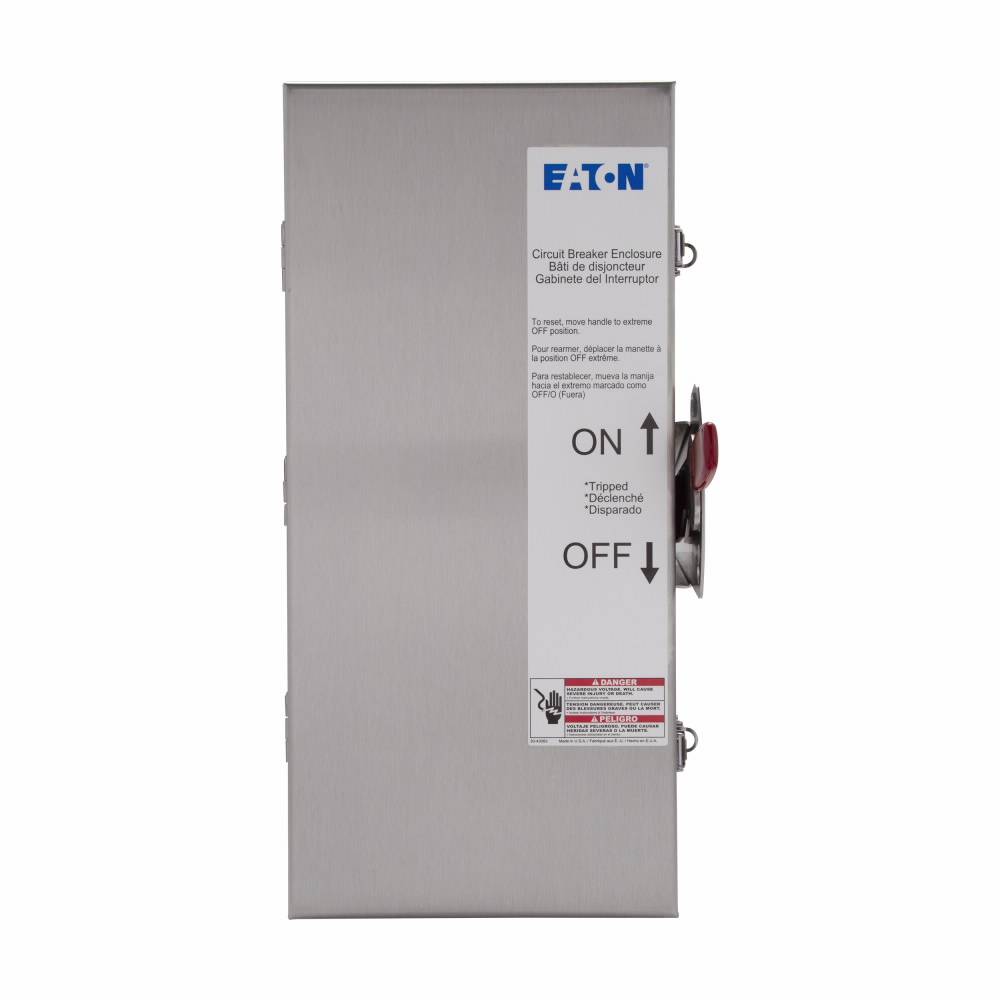 EATON WLDN600 C Series Dustproof Circuit Breaker Enclosure, 15-1/2 in L x 14.91 in W x 48.31 in H, NEMA 3R/4/4X/5/12, Stainless Steel