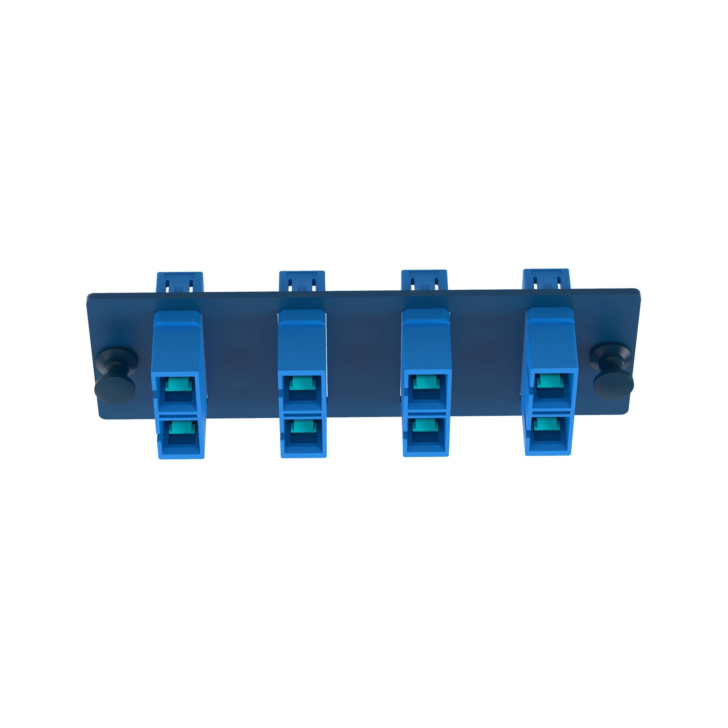 Panduit® Opticom® FAP4WBUDSCZ Duplex Front Loading Type SC Fiber Adapter Panel With (4) SC Duplex Single Mode Fiber Optic Adapters, (4) OS1/OS2 Single-Mode Fiber