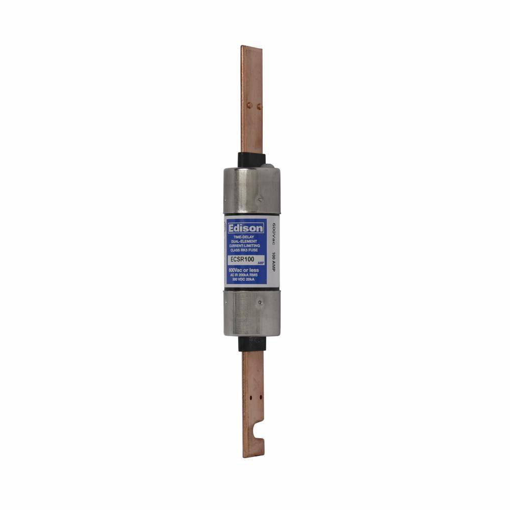 Bussmann ECSR100 Current Limiting Time Delay Fuse, 100 A, 600 V, 200 kA Interrupt, RK5 Class, Cylindrical Body