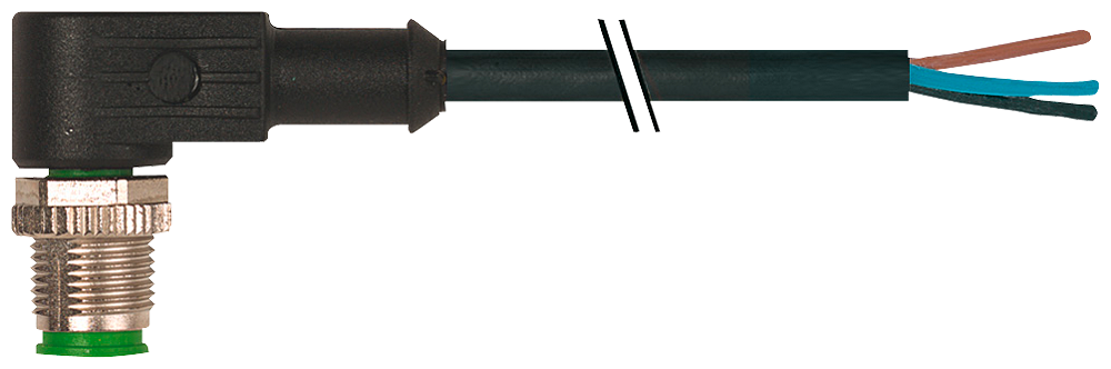 Siemens 3RK19024HB155AA0 Profibus Pre-Assembled Control Cable, One End M12 Connector Angled Plug/Screwed Connector, 1.5 m L Cable, 5 Poles