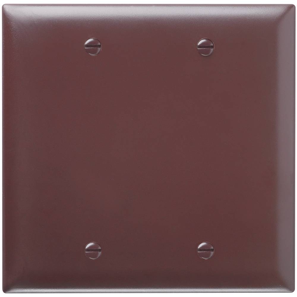 Pass & Seymour® TradeMaster® TP23 Standard Blank Wallplate, 2 Gangs, 5-1/2 in, Thermoplastic, Brown