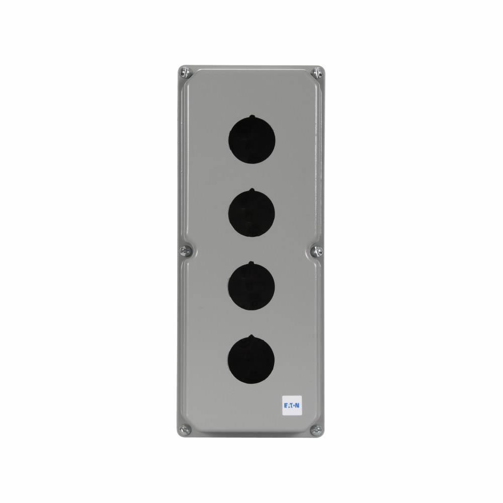 EATON 10250TN14 4-Element Heavy Duty Oiltight/Watertight Pushbutton Enclosure, 9.9 in L x 5.9 in W x 5.1 in D, NEMA 4/4X/12/13, Die Cast Zinc