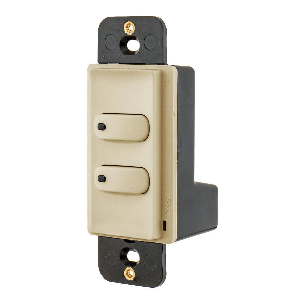 Wiring Device-Kellems Load:Logic® RCS2I 2-Button Standard Room Controller Switch With Pilot Light, 24 VDC, Ivory