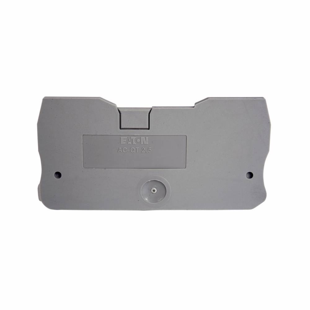 EATON XBACQT25 End Cover, For Use With XBQT25/XBQT25PE Terminal Block, Gray