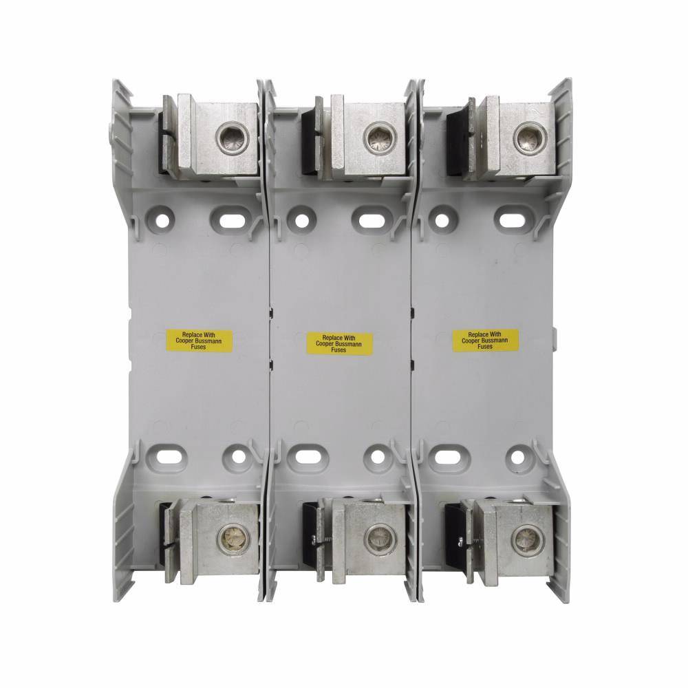 Edison HM60400-3CR 3-Pole Fuse Block, 600 VAC, 225 to 400 A, Class: H, 4 to 3/0 AWG AWG Wire, 3 Poles