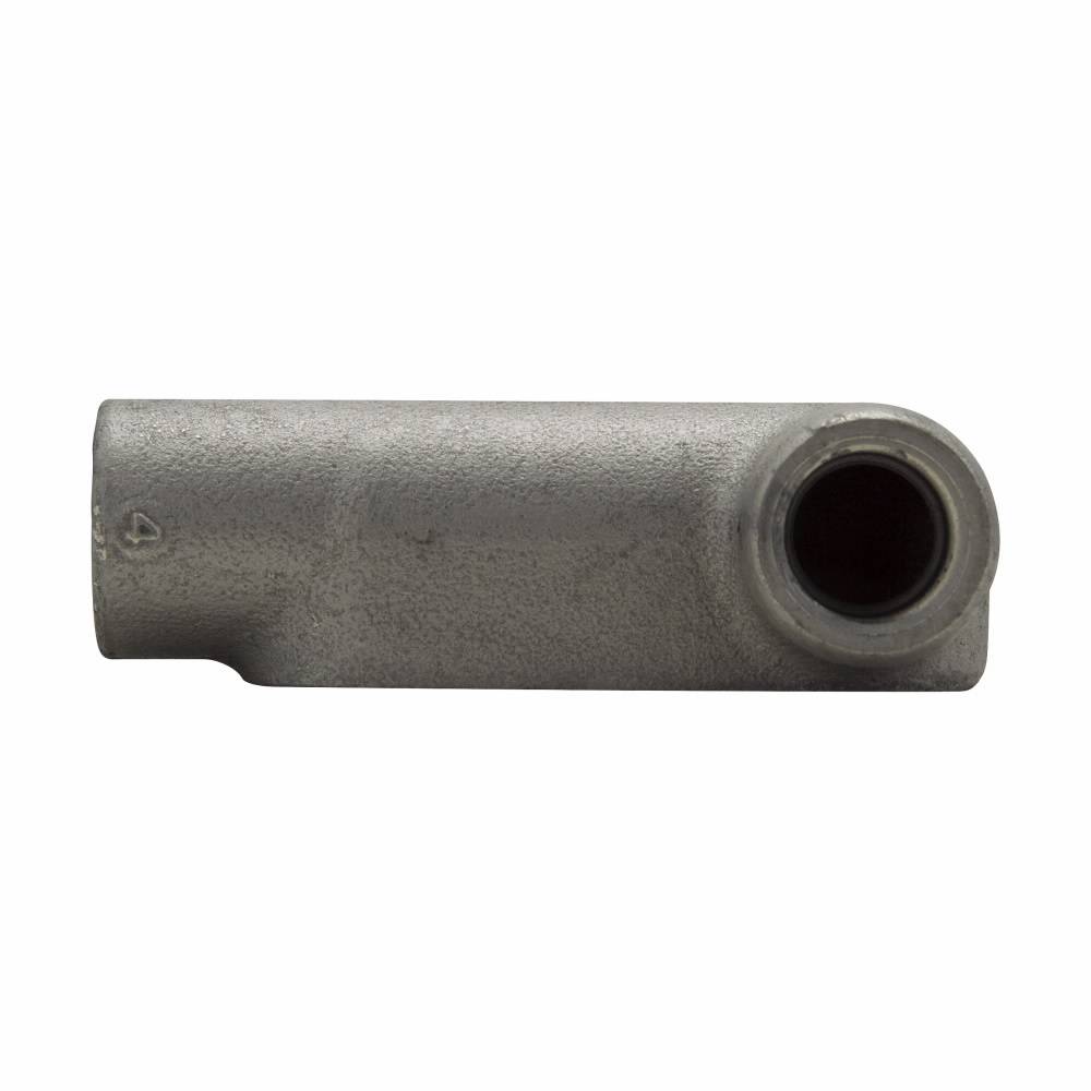 Crouse-Hinds Condulet® LR87 Type LR Conduit Outlet Body, 3 in Hub, 7 Form, Feraloy® Iron Alloy, Aluminum Acrylic Painted/Electro-Galvanized
