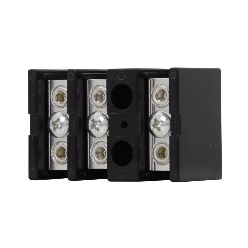 EATON 14002-3H Power Terminal Block, 600 VAC/VDC, 115 A, 14 to 2 AWG Cu, 8 AWG Al Wire