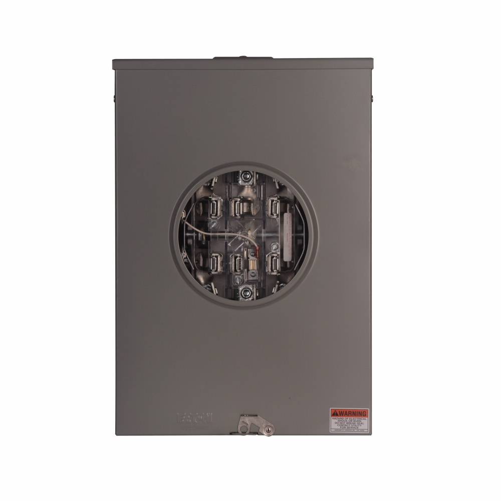 EATON Cutler-Hammer 1006353CCH 4-Wire 1-Position Commercial Service Single Meter Socket With Lever Bypass, 600 VAC, 200 A, 3 Phase